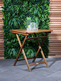 Charles Bentley natural eucalyptus garden wooden folding side table, imported from the UK