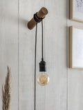 Bronx brown plug in wall light, UK version