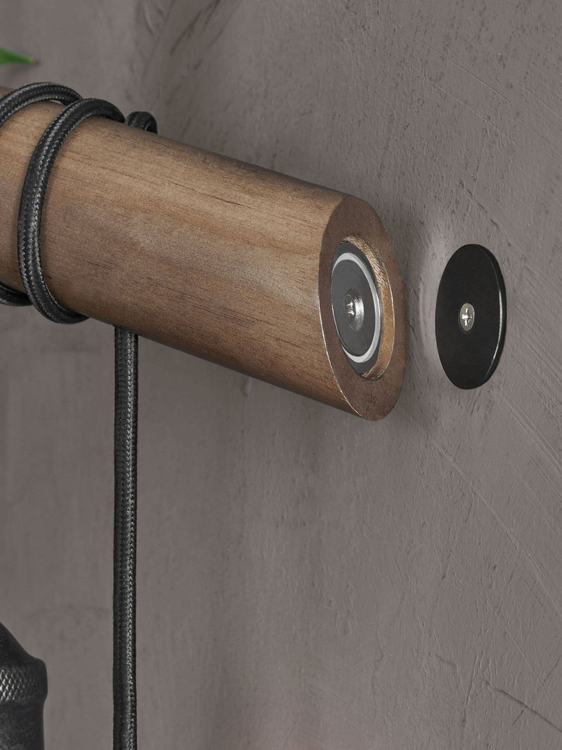 Bronx brown plug in wall light, UK version