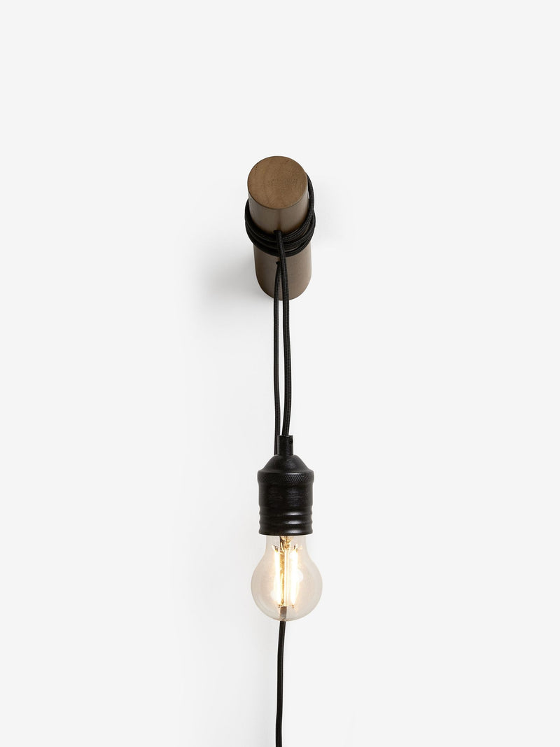 Bronx brown plug in wall light, UK version