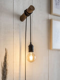 Bronx brown plug in wall light, UK version