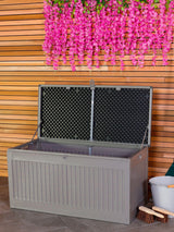 Next Charles Bentley Black/Grey 270L Outdoor Plastic Storage Box- Buy online at McGrocer