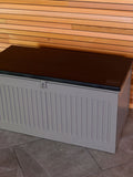 Charles Bentley outdoor plastic storage box Black/Grey 270L, UK version