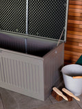 Charles Bentley outdoor plastic storage box Black/Grey 270L, UK version