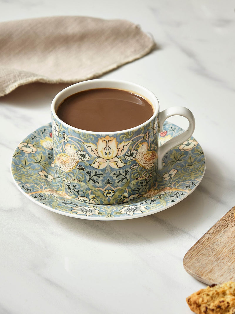 Morris & Co. Blue Strawberry Thief Mug
