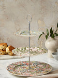Morris & Co. Pink Strawberry Thief 3-tier cake stand, imported from the UK