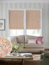 Next Laura Ashley Loveston Coral Pink 100% Cotton Made To Measure Roman Blind- Buy online at McGrocer