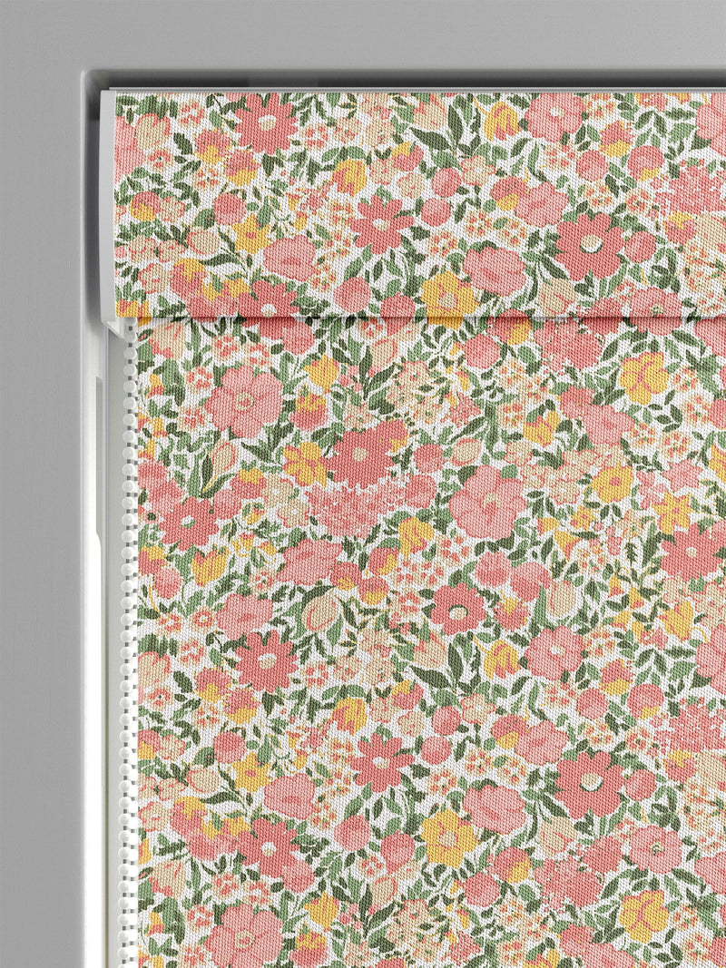 Laura Ashley Loveston roman blinds coral pink, imported from the UK