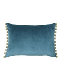 Paoletti Fiesta velvet cushion duck egg natural, imported from the UK