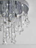 Chrome Izzie 4-light flush ceiling light, imported from the UK