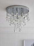 Chrome Izzie 4-light flush ceiling light, imported from the UK