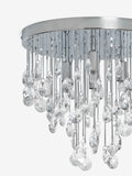 Chrome Izzie 4-light flush ceiling light, imported from the UK
