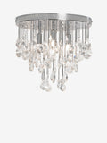 Chrome Izzie 4-light flush ceiling light, imported from the UK