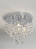 Chrome Izzie 4-light flush ceiling light, imported from the UK