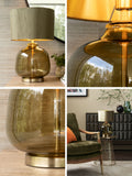 Connor green table lamp 41cm, imported from the UK