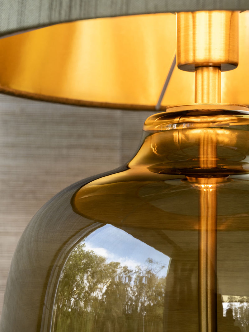 Connor green table lamp 41cm, imported from the UK