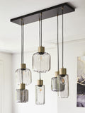 Grey Jensen 6 light pendant ceiling light, British brand