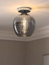 Next Smoke Grey Drizzle Flush Ceiling Light- Buy online at McGrocer