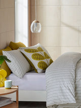 Next Orla Kiely Light Cool Grey Tiny Stem Cotton Duvet Cover- Buy online at McGrocer