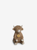 Brown Hamish the Highland Cow remote control holder 15cm high - British product