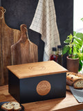Black Bronx bread bin and board - British product