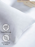 Duck down and feather support pillow with cotton cover - British product