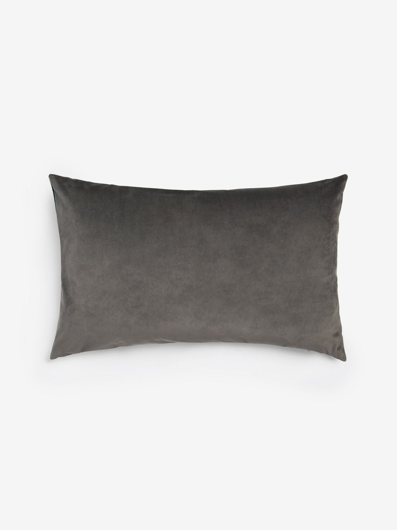 Navy blue retro cut velvet cushion 40x59cm, UK version