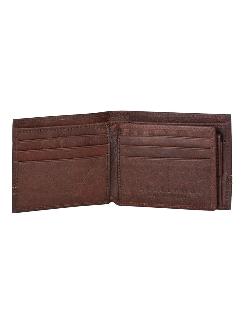 Lakeland Leather brown men's Keswick wallet - British product