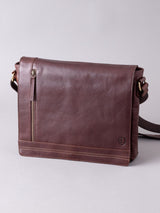 Next Lakeland Leather Brown Medium Keswick Messenger Bag- Buy online at McGrocer