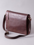 Lakeland Leather brown leather Keswick messenger bag, imported from the UK