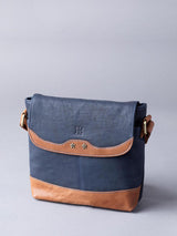 Next Lakeland Leather Navy Blue Hartsop Flapover Cross-Body Bag- Buy online at McGrocer