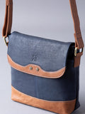 Lakeland Leather Navy Hartsop cross-body bag, imported from the UK