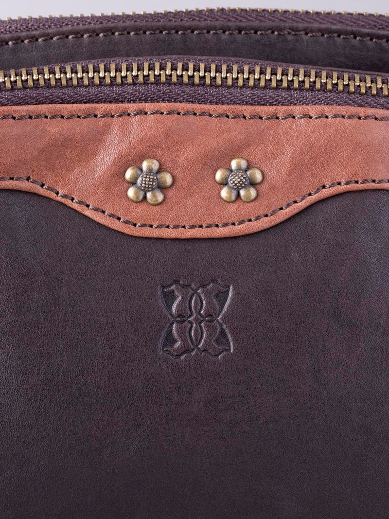 Lakeland Leather dark brown Hartsop zip cross-body bag - British product