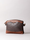 Lakeland Leather dark brown Hartsop zip cross-body bag - British product