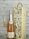 Le Bon Vin wedding day sparkling rosé wine gift 750ml - British product