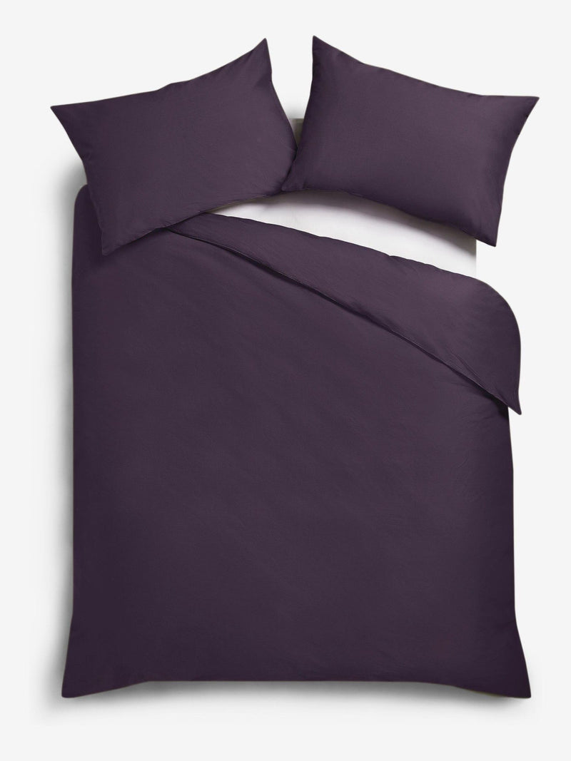 Purple blackberry duvet cover and pillowcase set, imported from the UK