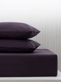 Purple blackberry cotton rich deep fitted bed sheet, imported from the UK