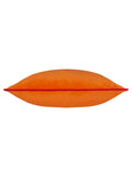 Furn orange velvet cushion with piped trim (British brand)