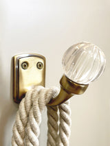 Next Laura Ashley Vivien Glass Hook Antique Brass Pair- Buy online at McGrocer
