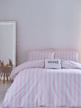 Sassy B Pink Stripe Tease Duvet Cover and Pillowcase Set