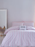 Sassy B Pink Stripe Tease duvet cover and pillowcase set (British brand)