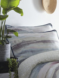 Blue landscape duvet cover and pillowcase set - British product