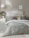 Laura Ashley Pussy Willow silver steel grey duvet cover and pillowcase set, UK version