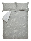 Laura Ashley Pussy Willow silver steel grey duvet cover and pillowcase set, UK version
