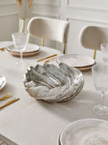 Decorative bowl silver curved feather 28.5cm diameter, UK version