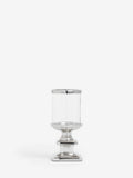 Laura Ashley silver glass hurricane candle holder 29cm, UK version