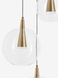 Brass Elara 3 light cluster ceiling light, UK version