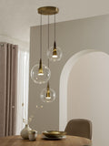 Brass Elara 3 light cluster ceiling light, UK version