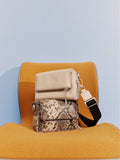 Whistles nude Bibi chocolate cross-body bag, imported from the UK