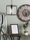 BHS Hardy 1 light cage pendant ceiling light matt black British brand